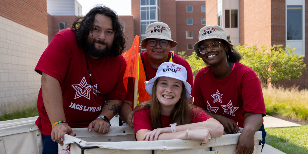 Resident assistants pose for a photo.